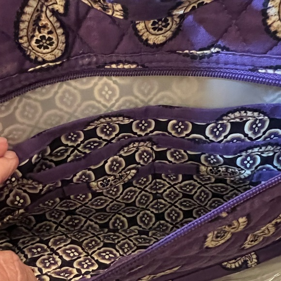 Vera Bradley Purple Paisley Travel Storage Accessories Bag - Picture 4 of 10